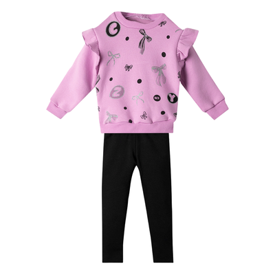 Nek kids wear kids girls tracksuit set violet 132425-101, Violet, medium
