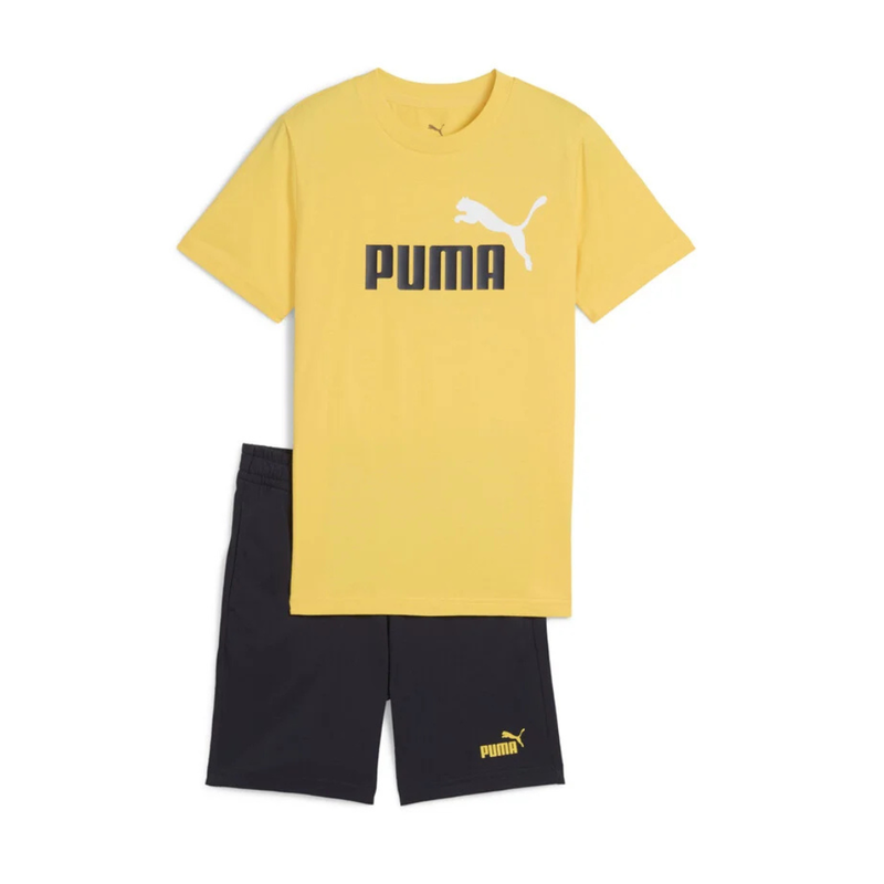 Puma essential 2 no. 1 boys tee and short set yellow 686298-55-null