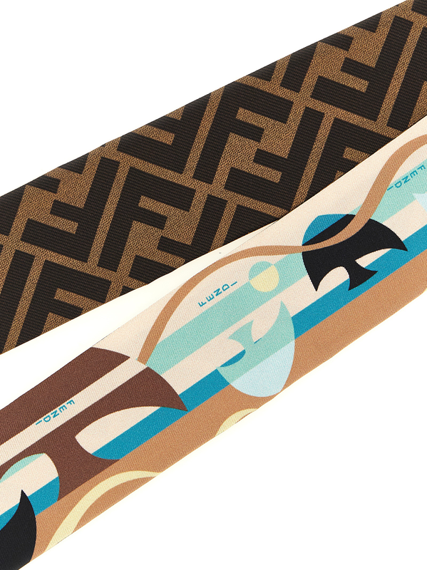 Multicolor silk foulard-null