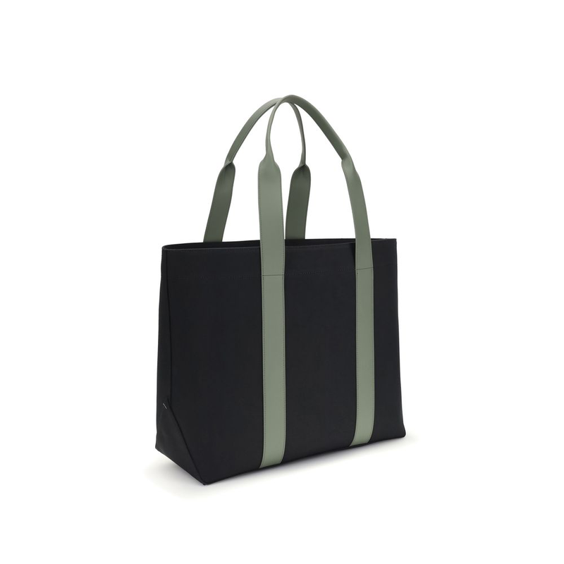Black cotton shoulder bag-null