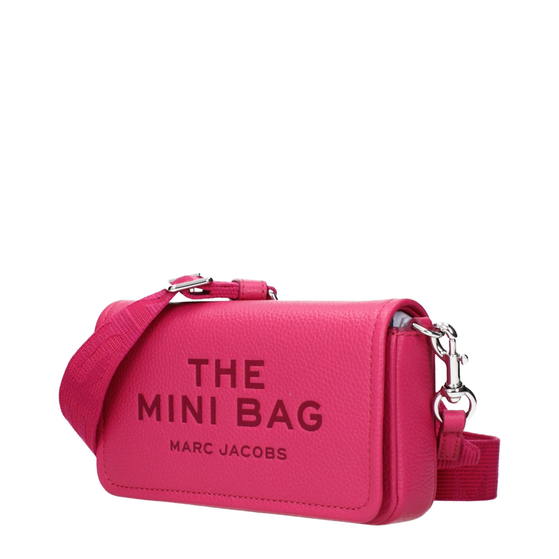 Pink leather crossbody bag-null