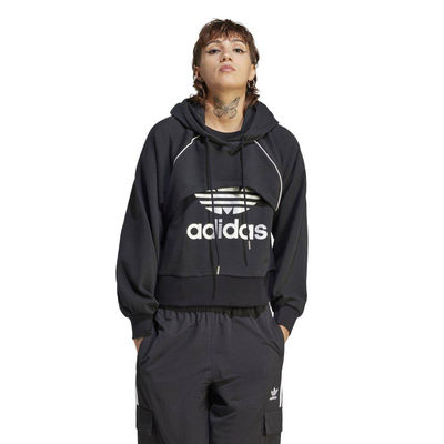 Adidas big logo hoodie, Black, medium
