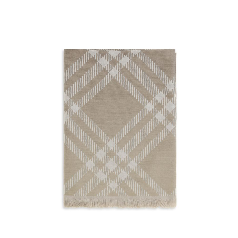 Beige wool oves aries scarf-null