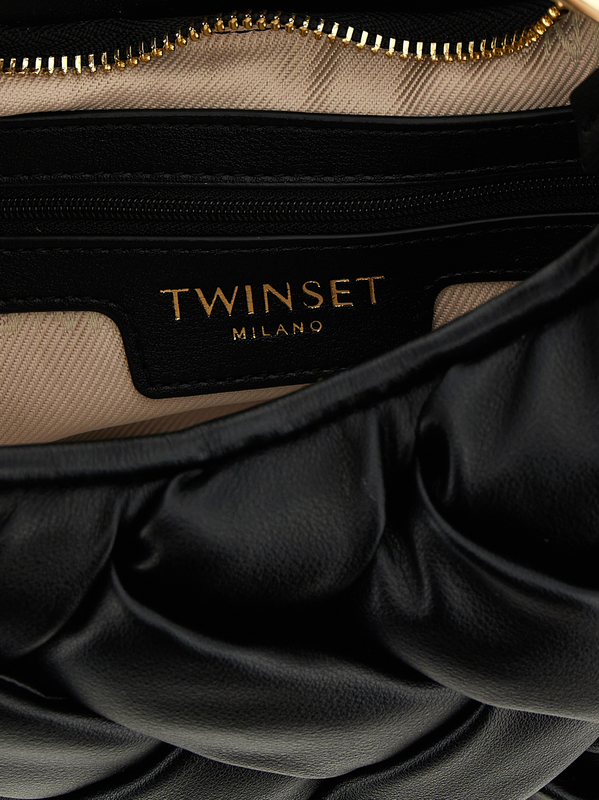 Black polyethylene handbag-null