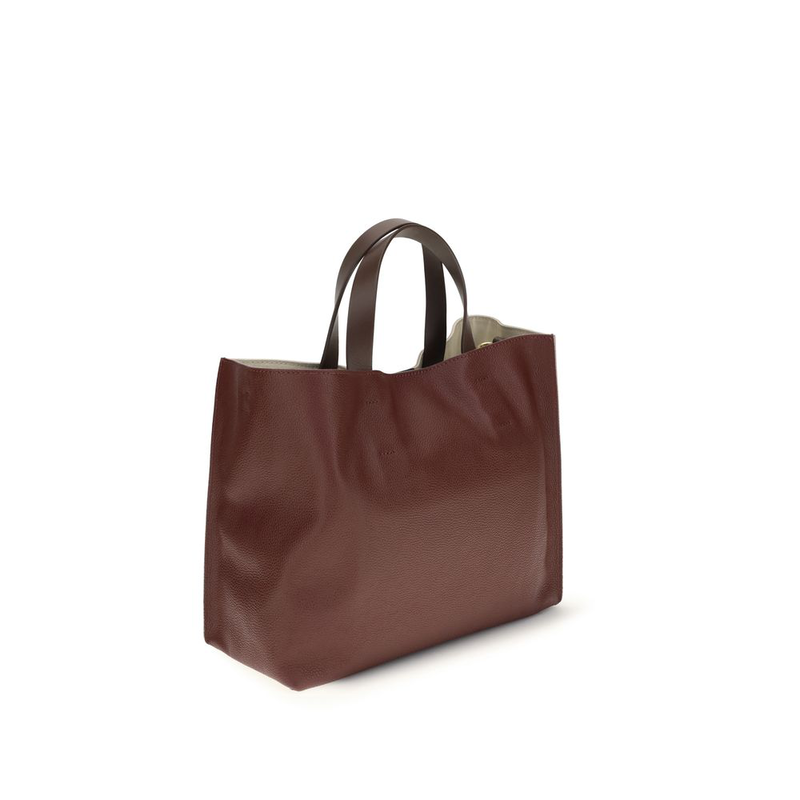 Beige calf leather bos taurus shoulder bag-null