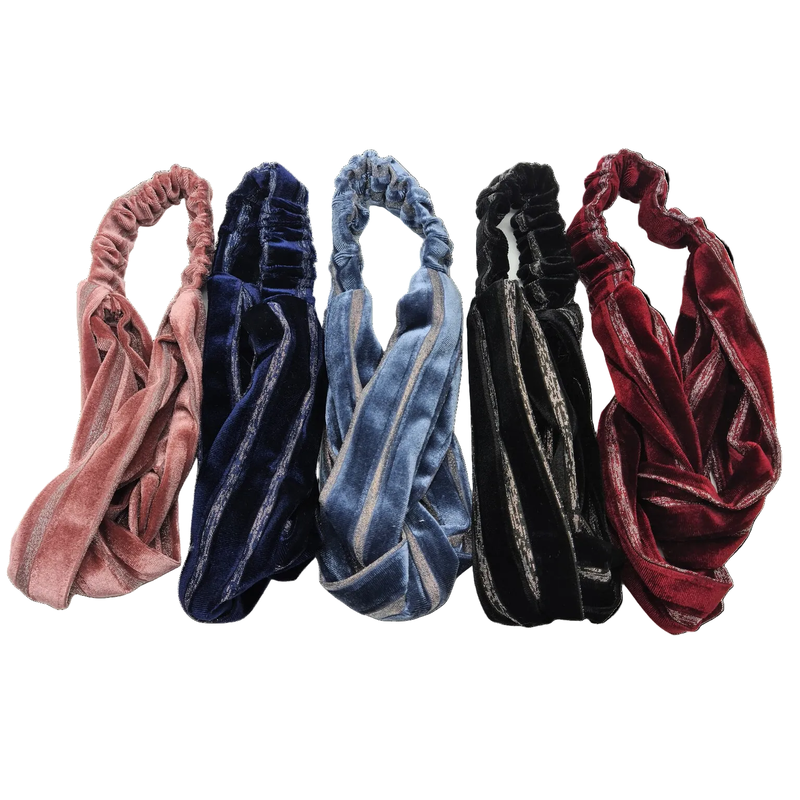 Velvet twisted headband &ndash; 5 luxe colors-null