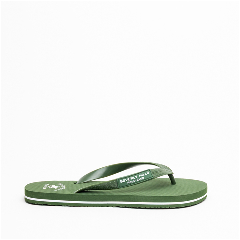 Beverly hills polo club mens flip flop slippers with lexical logo branding-null