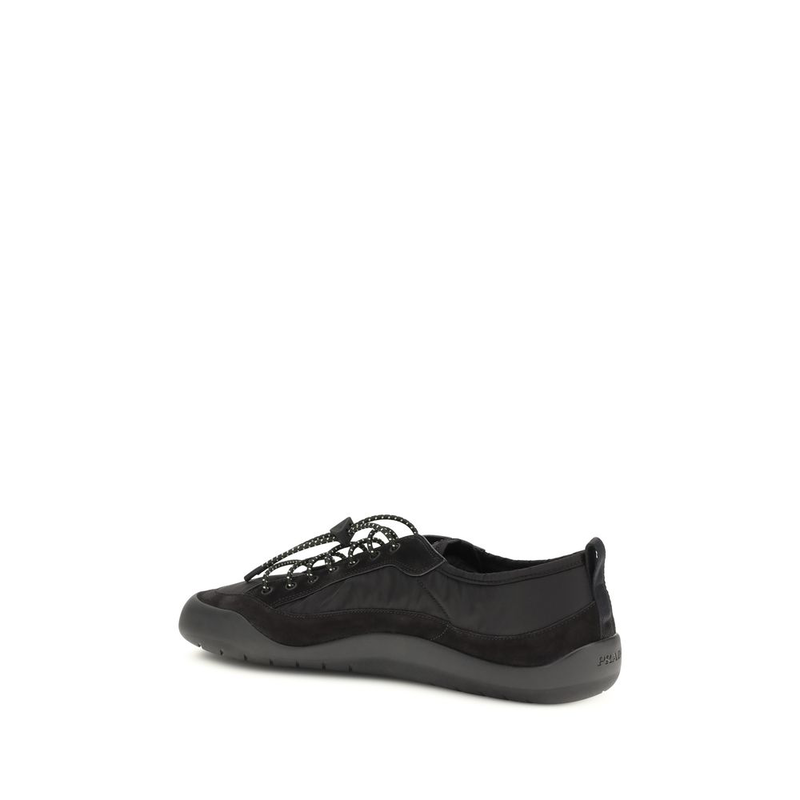 Black recycled polyamide athletic sneakers-null