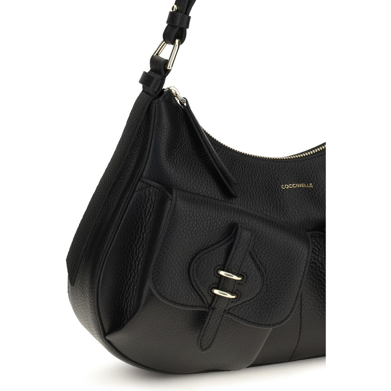 Black calf leather bos taurus shoulder bag-null