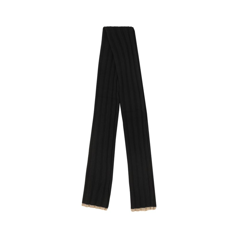 Black cashmere scarf-null