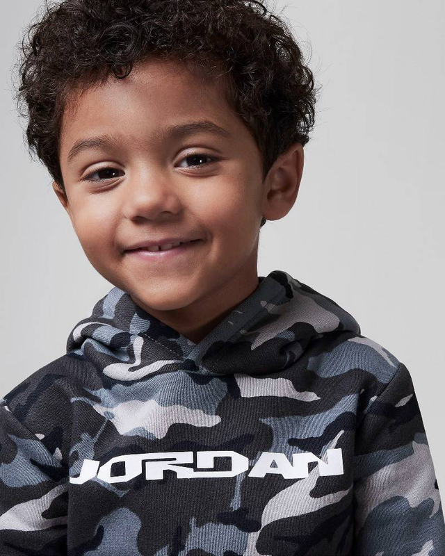 Nike jordan little kids mj mvp camo fleece pullover set-null