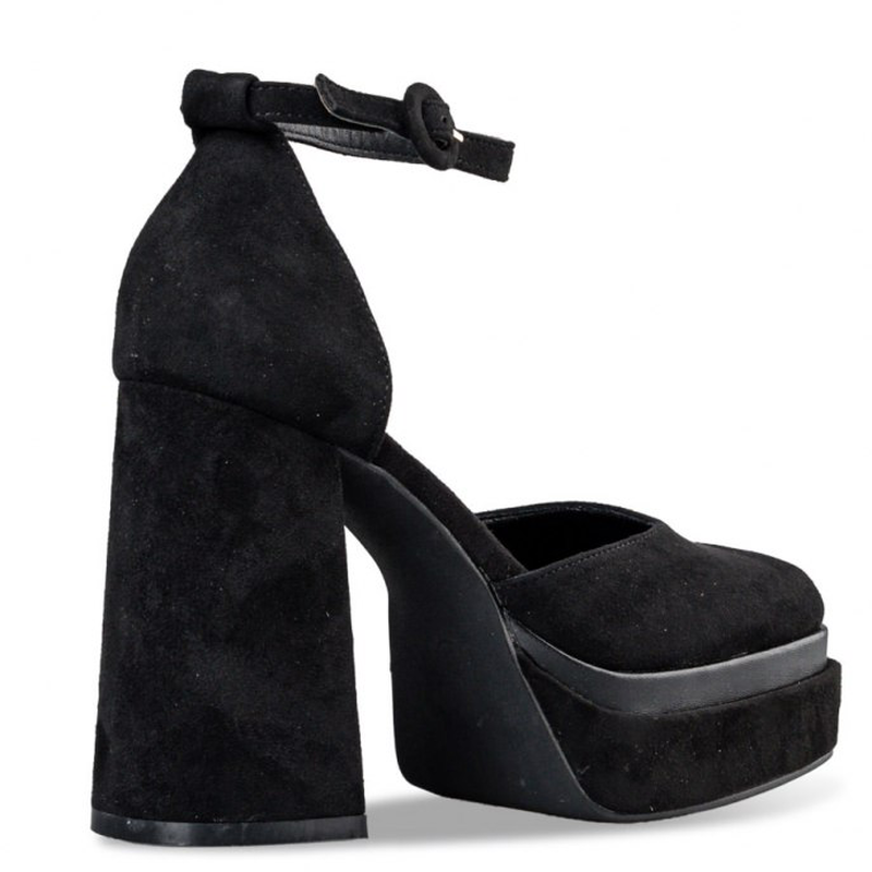 Platform heel pumps  , black-null