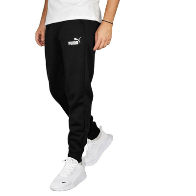 Essentials logo fleece pant cl, Black, medium