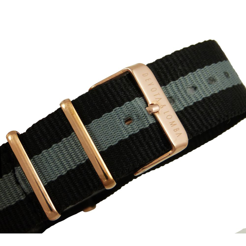 Black nylon sport watch-null