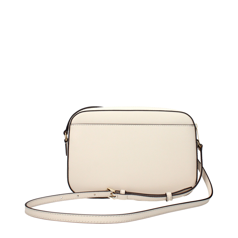 Beige leather crossbody bag-null