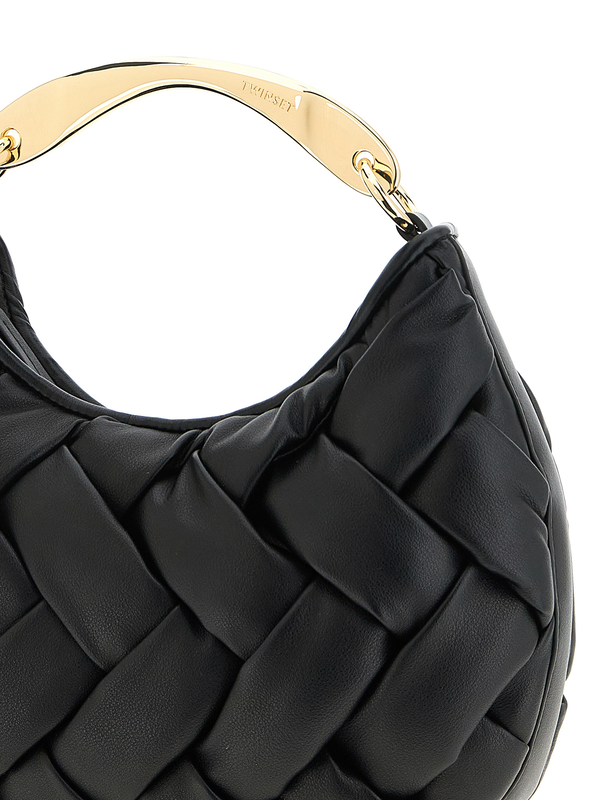 Black polyethylene handbag-null