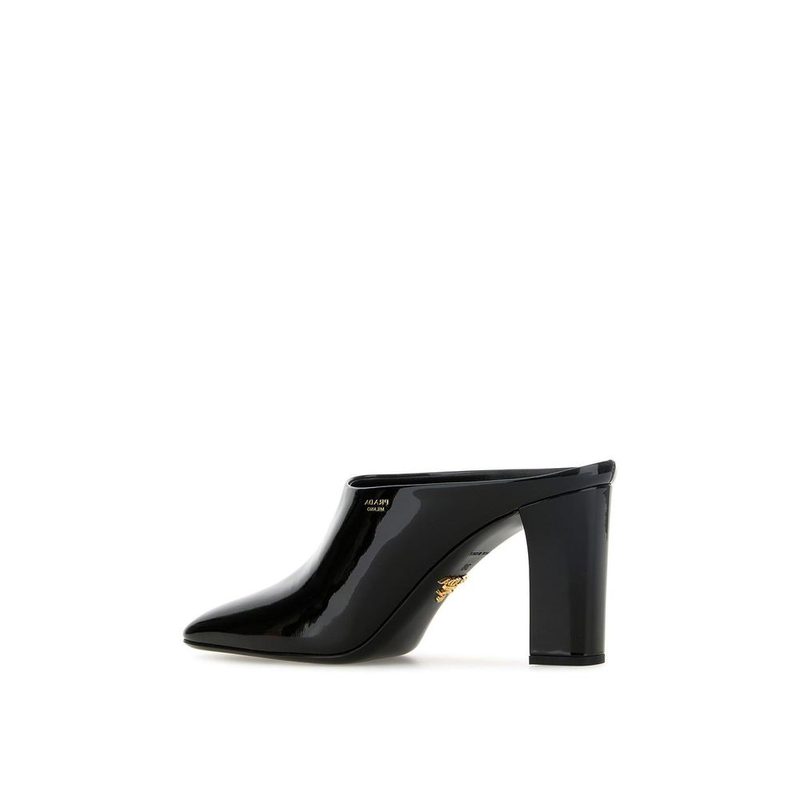 Black calfskin mules-null