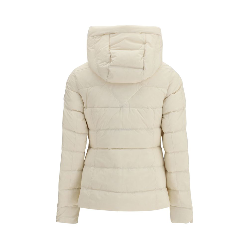 Beige nylon full-length jacket-null