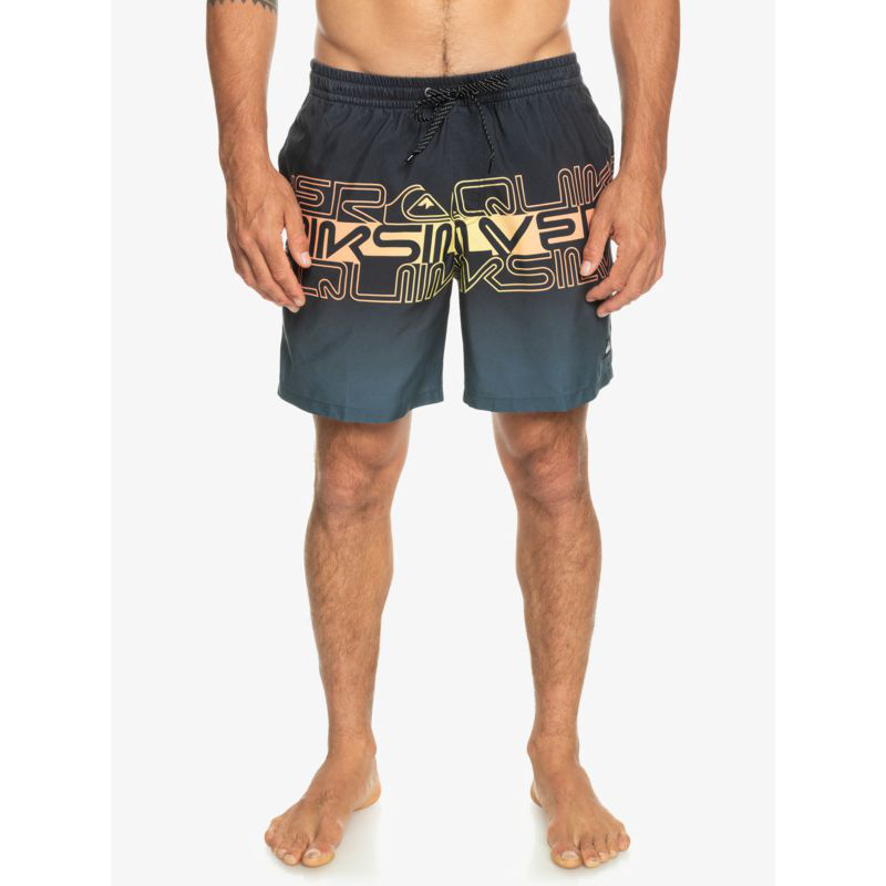 Quicksilver silver men swimwear everyday wordblock volley 17-null