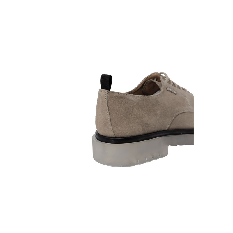 Beige polyethylene oxfords and derbies-null