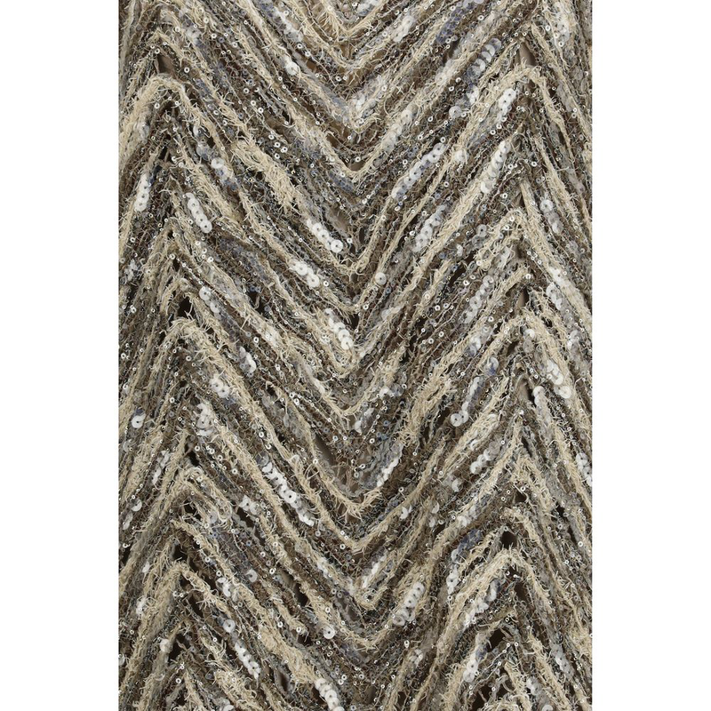 Beige paper cocktail dress-null