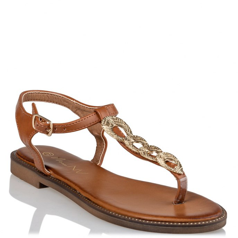 Miss nv flat sandals  , camel-null