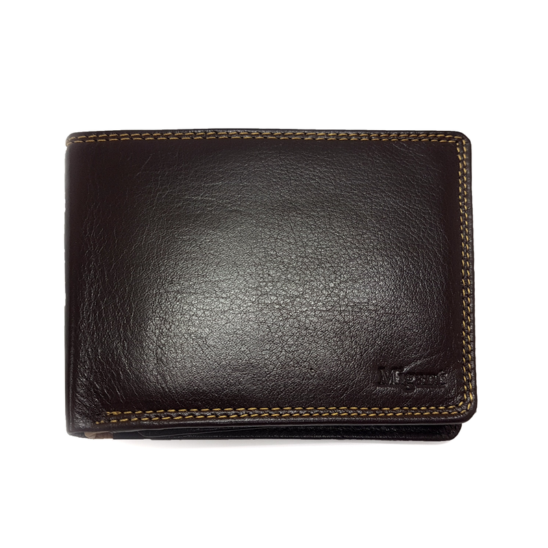 Migant design brown leather wallet in gift box 2000-null