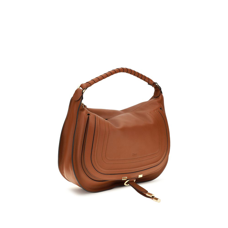 Brown calf leather bos taurus shoulder bag-null