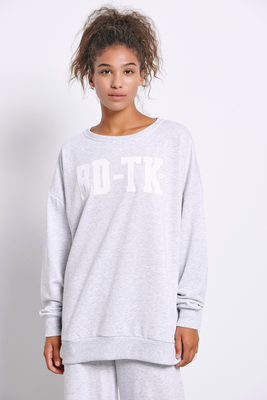Bdtk women new logo crewneck, Lght Grey Melange, medium