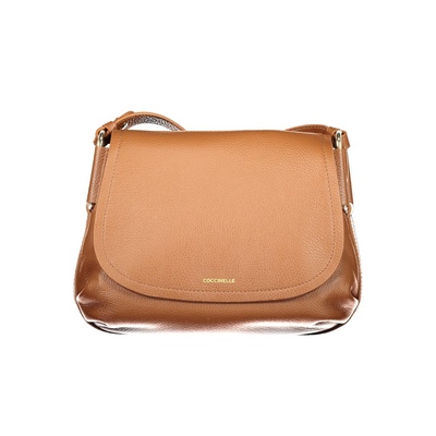 Marrone leather women handbag, Brown, medium