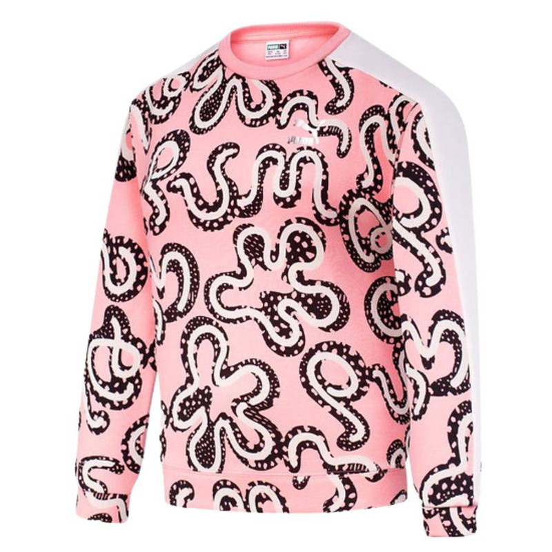 T7 flwr all-over-print fleece crew-null
