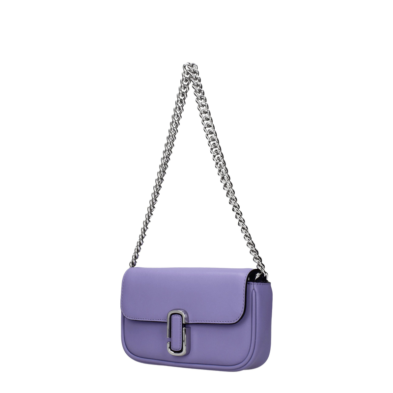 Purple leather crossbody bag-null
