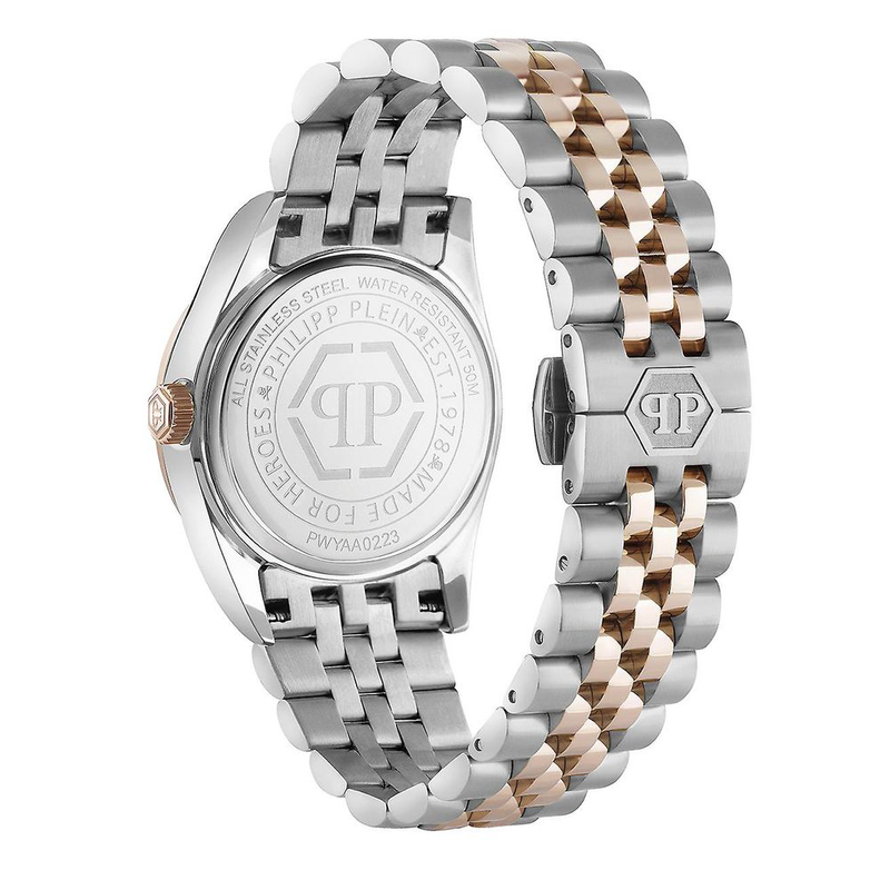 Multicolor stainless steel dress watch-null