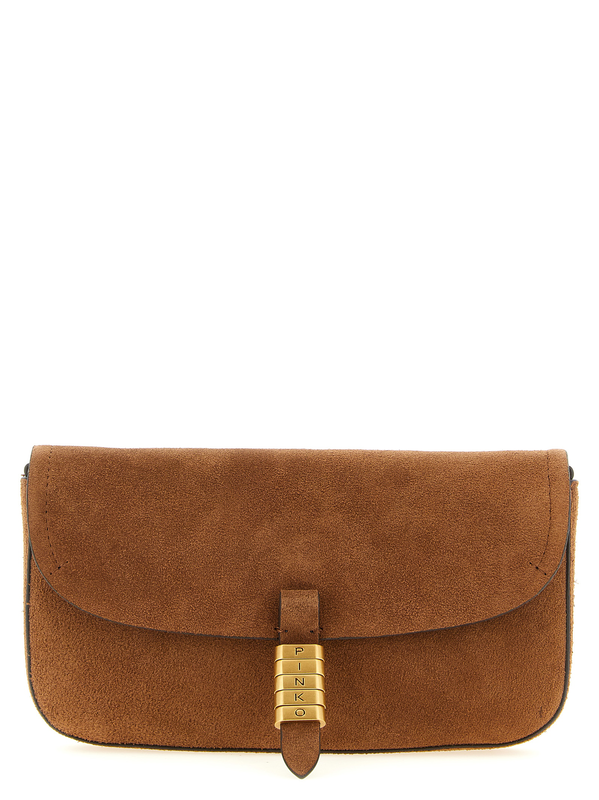 Brown cowhide shoulder bag-null