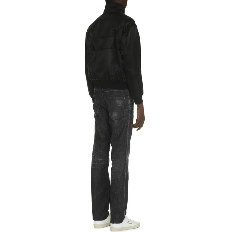 Black silk jacket-null