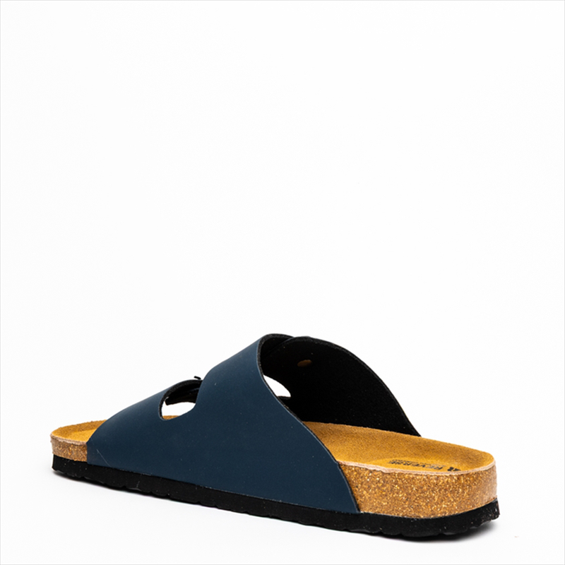Reverse slider sandal with buckle detail on straps breathable comfort footbed with shock absorber-null