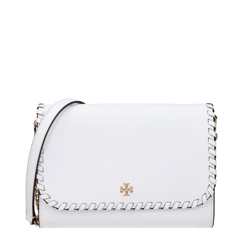 White leather clutch bag-null