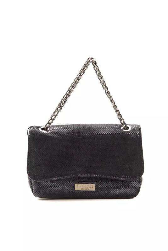 Blue leather women crossbody bag-null