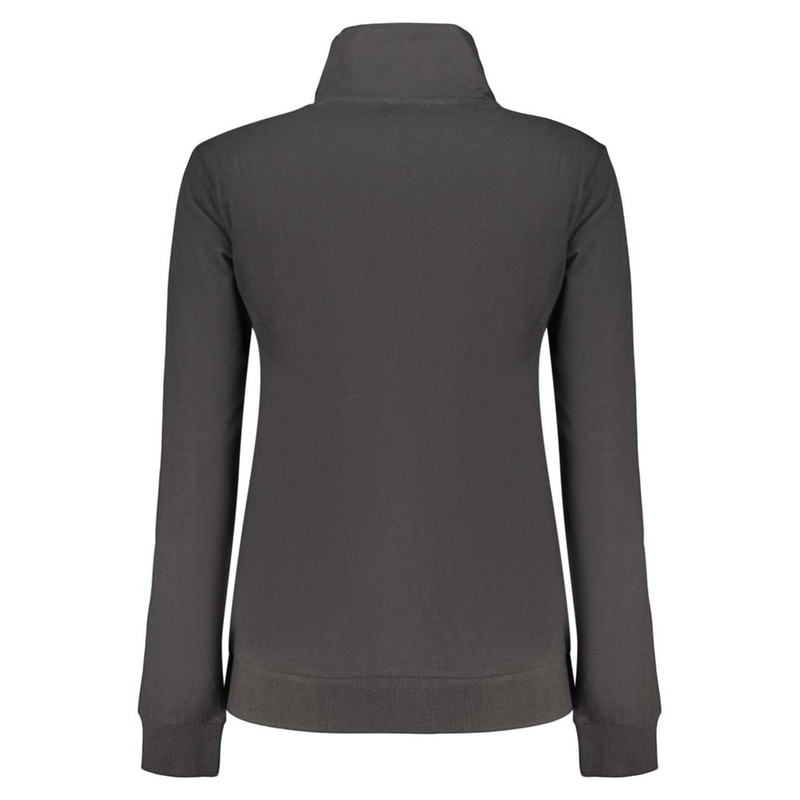 Black cotton women's sweatshirt-null