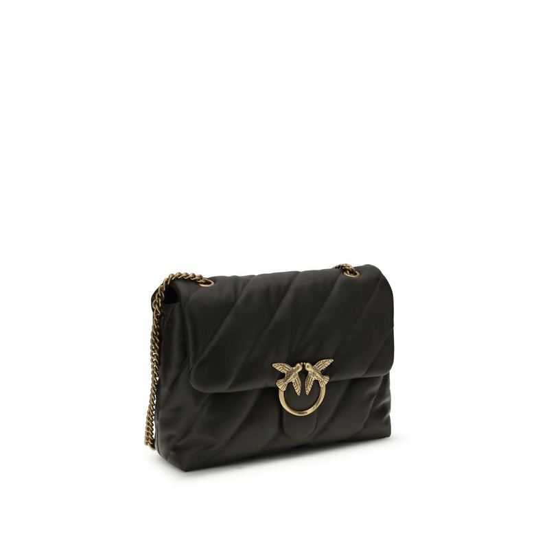 Bicolor calf leather bos taurus shoulder bag-null