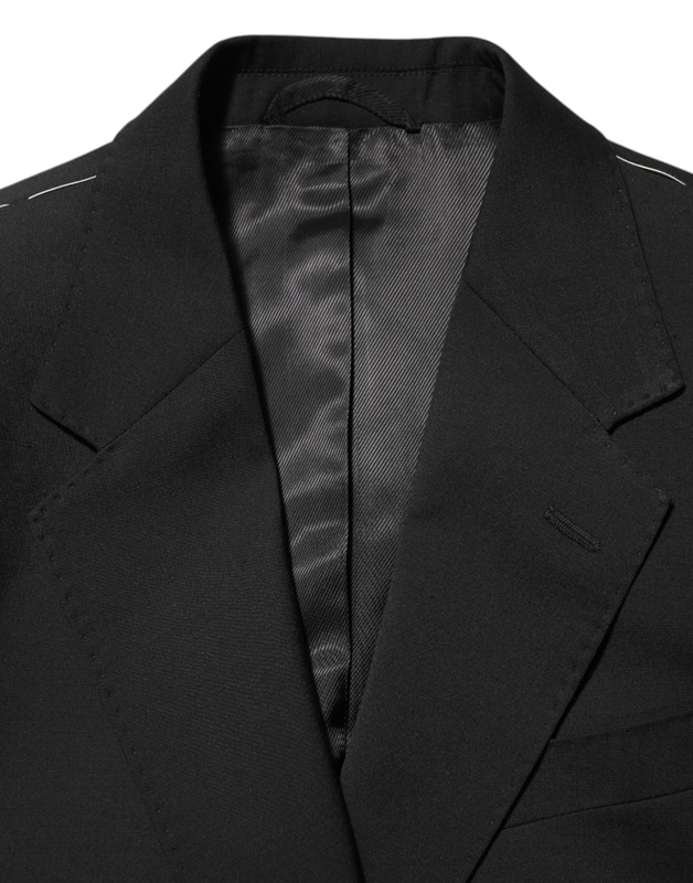 Black staff 2 buttons suit jacket blazer-null