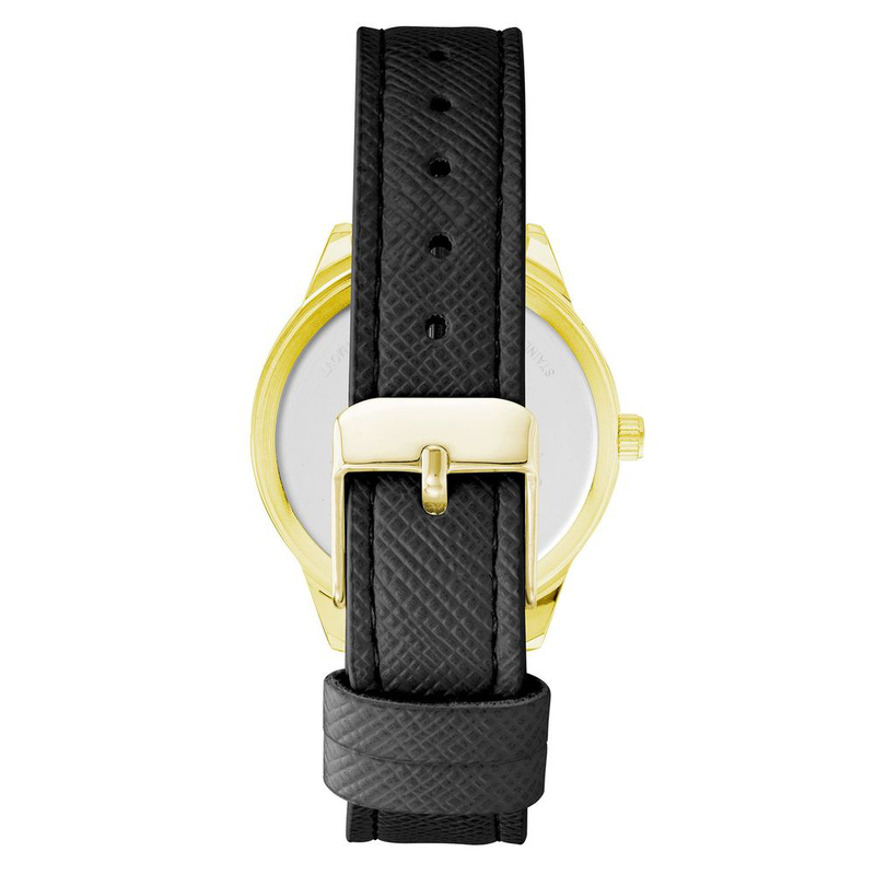 Black plastic dress watch-null