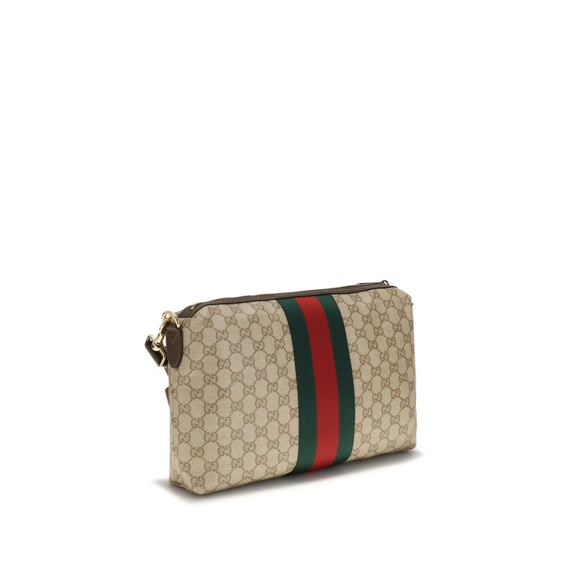 Beige cotton shoulder bag-null