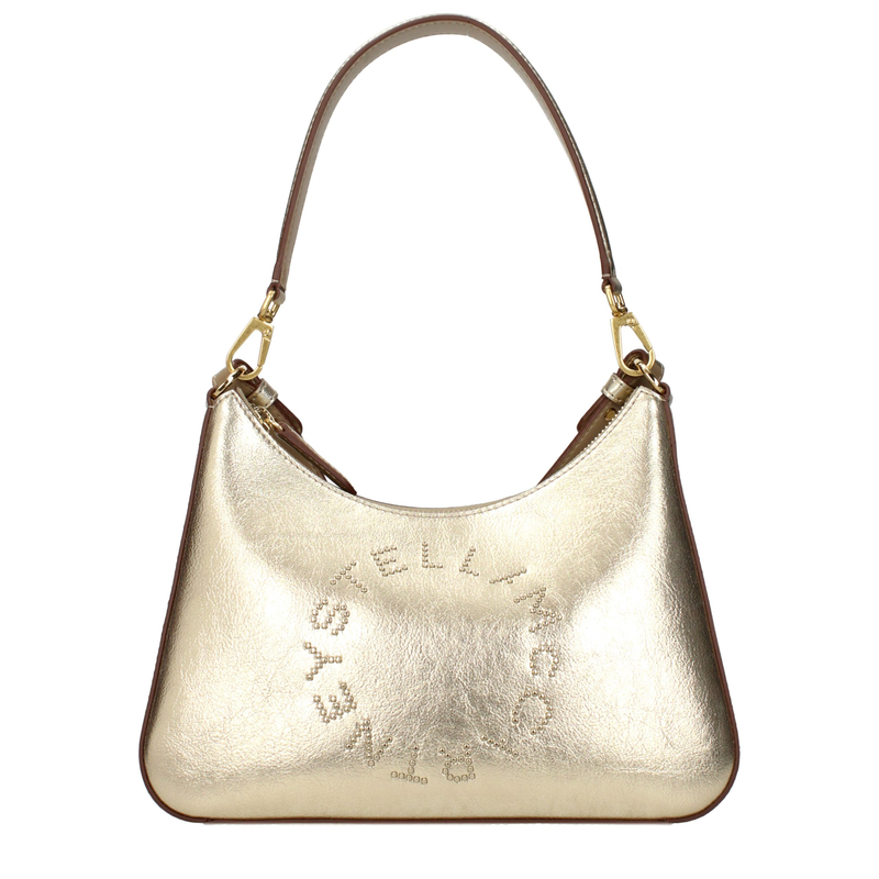 Gold leather shoulder bag-null