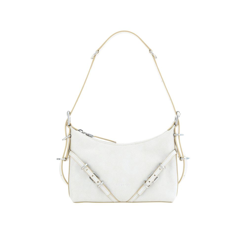 White leather shoulder bag-null