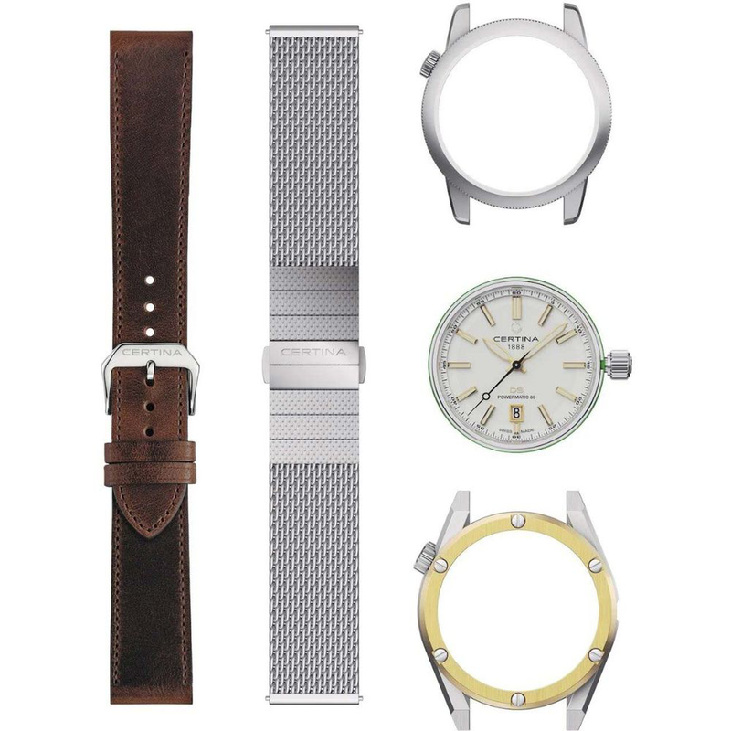 Gray stainless steel dress watch-null