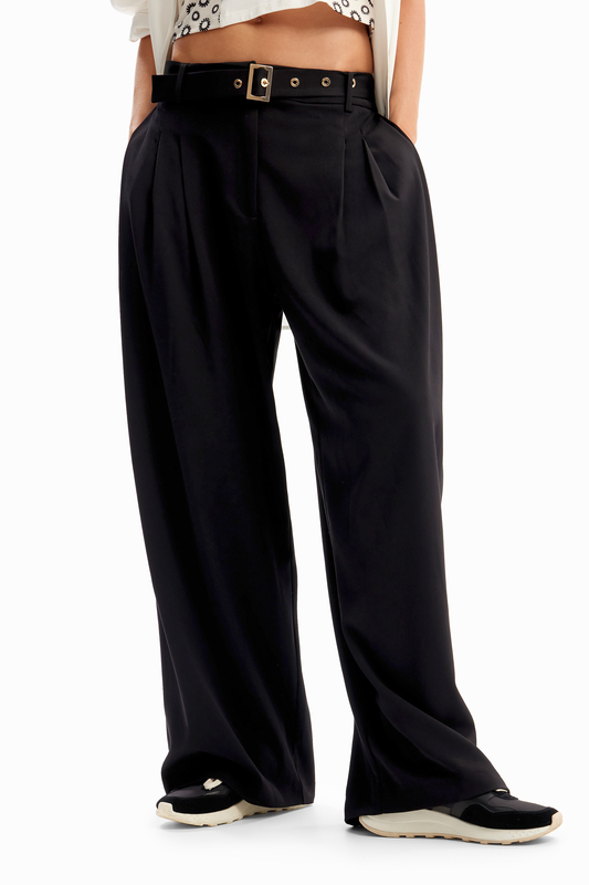Wide tailored trousers-null