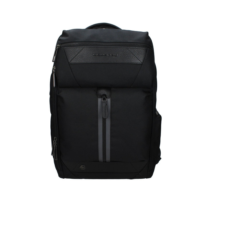 Black fabric backpack-null