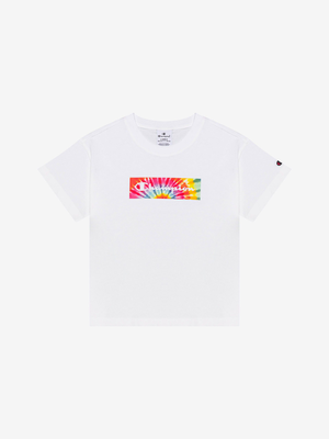 Champion kids girls clothing crewneck t-shirt white 404367-ww001, White, medium