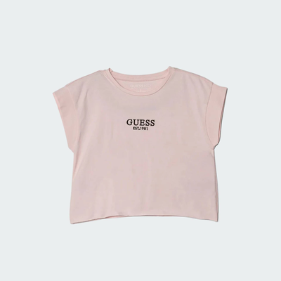 Girls crop t-shirt, Pink, medium